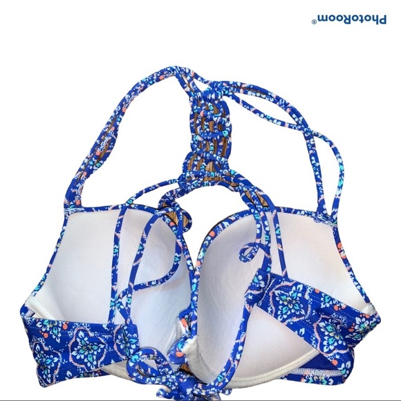 Hollister Blue Underwire Push-Up Bikini Top 34D - Picture 4 of 5